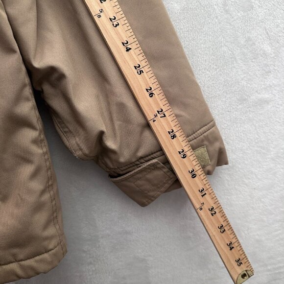 Vintage Woolrich Jacket Mens L Beige Full Zip Chore Insutaled Lined Outdoor - Picture 6 of 10